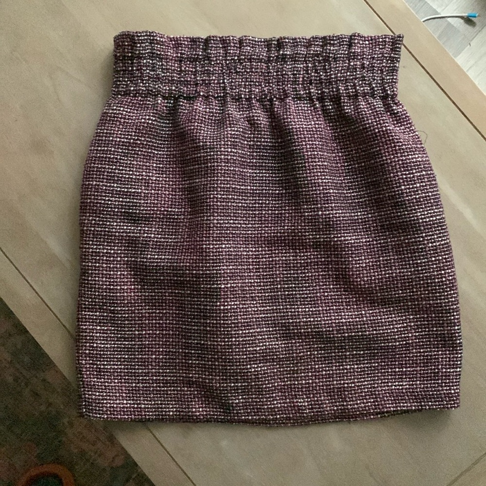 Love … day Nordstrom pink red tweed mini skirt high wasted small